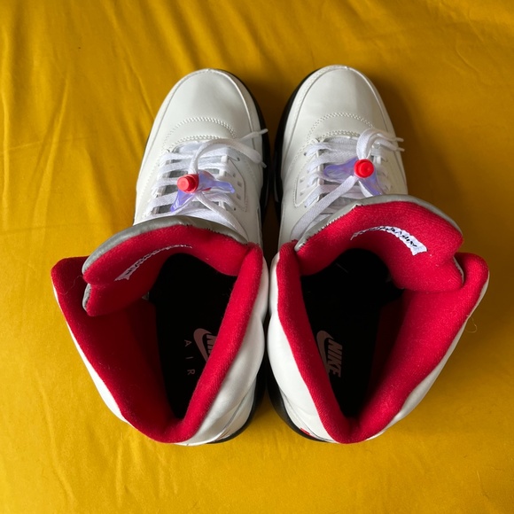 Nike Air Jordan 5 V Fire Red White Black 2020 Release Sneakers Max 95 90 Size 10 main image 6